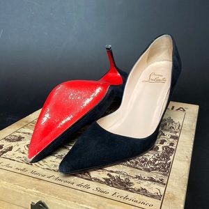 Beautiful Black Suede 85mm Louboutins